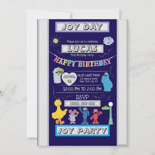 gelukkige verjaardag Uitnodiging (Voorkant)