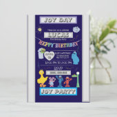 gelukkige verjaardag Uitnodiging (Staand voorkant)