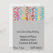 Gelukkige Verjaardag Uitnodiging Jongen Treinen (Achterkant)