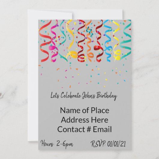 Gelukkige Verjaardag Uitnodiging Jongen Treinen (Achterkant)