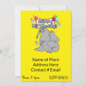 Gelukkige Verjaardag Uitnodiging Seal Balloons (Achterkant)