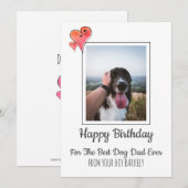 Gelukkige verjaardag vader van hond feestdagenkaart (Voorkant / Achterkant)