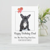 Gelukkige verjaardag vader van hond feestdagenkaart (Staand voorkant)