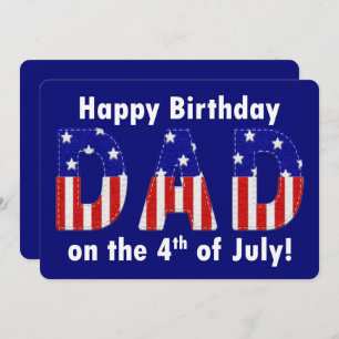 Gelukkige Verjaardag Vader Voelde Kijk 4th van Jul