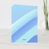 Gelukkige verjaardag vader wenskaart blauw ontwerp kaart (Achterkant)