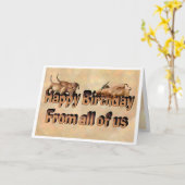 Gelukkige verjaardag van alle teckels kaart (Gele Bloem)