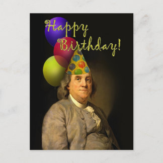 Gelukkige verjaardag van Ben Franklin Briefkaart