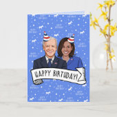 Gelukkige verjaardag van Biden Harris Kaart (Gele Bloem)