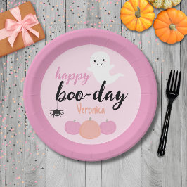 Gelukkige verjaardag van Boo-Day Papieren Bordje