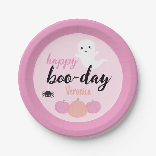 Gelukkige verjaardag van Boo-Day Papieren Bordje (Voorkant)