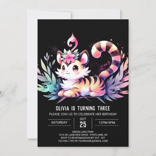 Gelukkige verjaardag van Castle Tiger Kaart (Voorkant)