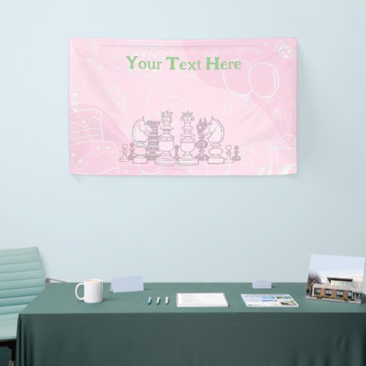 Gelukkige verjaardag van Chess Spandoek (Beurs)