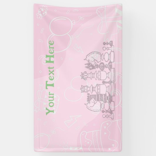 Gelukkige verjaardag van Chess Spandoek (Verticaal)