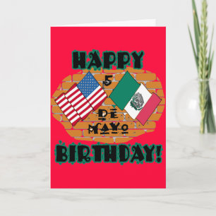 Gelukkige verjaardag van Cinco de Mayo Kaart