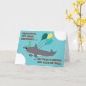 Gelukkige Verjaardag van de Beet van de Haai van Kaart (Gele Bloem)