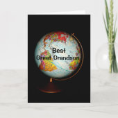 Gelukkige verjaardag van de beste achterkleinzoon  kaart (Voorkant)