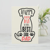 Gelukkige verjaardag van de beste hond papa Kaart (Staand voorkant)