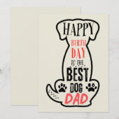 Gelukkige verjaardag van de beste hond papa Kaart (Voorkant / Achterkant)