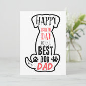 Gelukkige verjaardag van de beste hond papa Kaart (Staand voorkant)