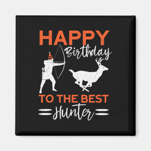 Gelukkige verjaardag van de beste jager plezier he magneet