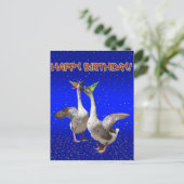 Gelukkige verjaardag van de Birthday ganzen! Briefkaart (Staand voorkant)