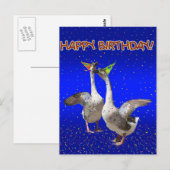 Gelukkige verjaardag van de Birthday ganzen! Briefkaart (Voorkant / Achterkant)