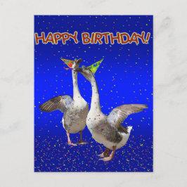 Gelukkige verjaardag van de Birthday ganzen! Briefkaart