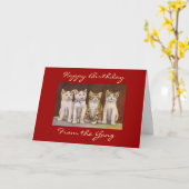 Gelukkige verjaardag van de Gang Kaart (Gele Bloem)