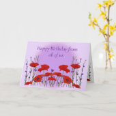 Gelukkige verjaardag van de groep, Field of Poppie Kaart (Gele Bloem)