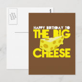 Gelukkige verjaardag van de grote kaas briefkaart (Voorkant / Achterkant)
