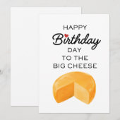 GELUKKIGE VERJAARDAG VAN DE GROTE KAAS FEESTDAGENKAART (Voorkant / Achterkant)