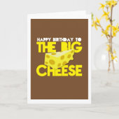 Gelukkige verjaardag van de grote kaas kaart (Gele Bloem)