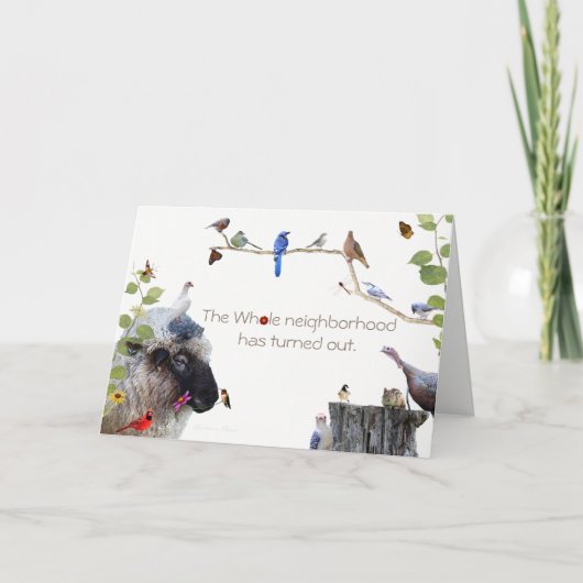 Gelukkige verjaardag van de hele buurtvakantie feestdagen kaart (Voorkant)