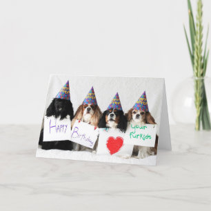 Gelukkige Verjaardag van de Hond Cavaliers van de Kaart