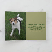 Gelukkige Verjaardag van de Hond Kaart (Binnen)