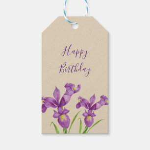 Gelukkige Verjaardag van de Kunst van de paarse Cadeaulabel