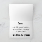 Gelukkige verjaardag van de meisjes kaart (Binnen)