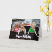 Gelukkige verjaardag van de meisjes kaart (Gele Bloem)