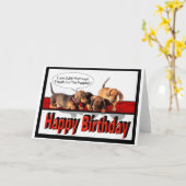 Gelukkige verjaardag van de puppies kaart (Gele Bloem)