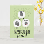 Gelukkige verjaardag van de schapenboer kaart (Gele Bloem)