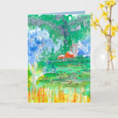 Gelukkige Verjaardag van de Schuur van koeien de Kaart (Gele Bloem)