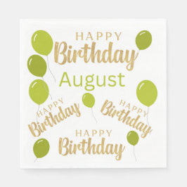 Gelukkige verjaardag van de verjaardag van de verj servet