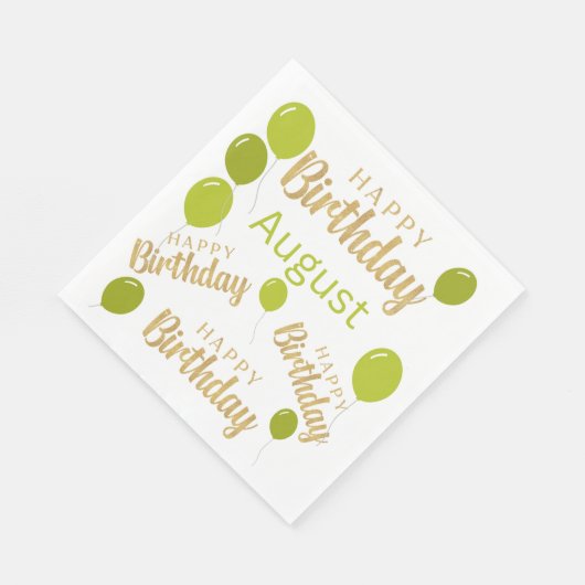 Gelukkige verjaardag van de verjaardag van de verj servet (Hoek)