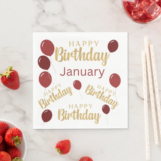 Gelukkige verjaardag van de verjaardag van de verj servet (Insitu)