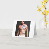 Gelukkige verjaardag van Dominic Sherwood Kaart (Gele Bloem)