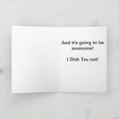 Gelukkige verjaardag van Edie de Shih Tzu puppy Kaart (Binnen)