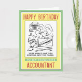 Gelukkige verjaardag van een boekhouder kaart (Voorkant)