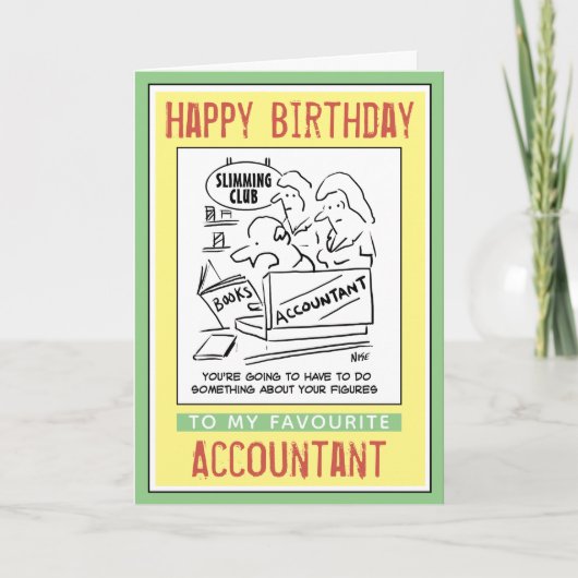 Gelukkige verjaardag van een boekhouder kaart (Voorkant)