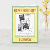 Gelukkige verjaardag van een chirurg kaart (Gele Bloem)