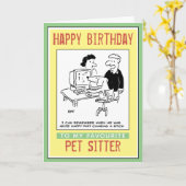 Gelukkige verjaardag van een dierenoppas kaart (Gele Bloem)